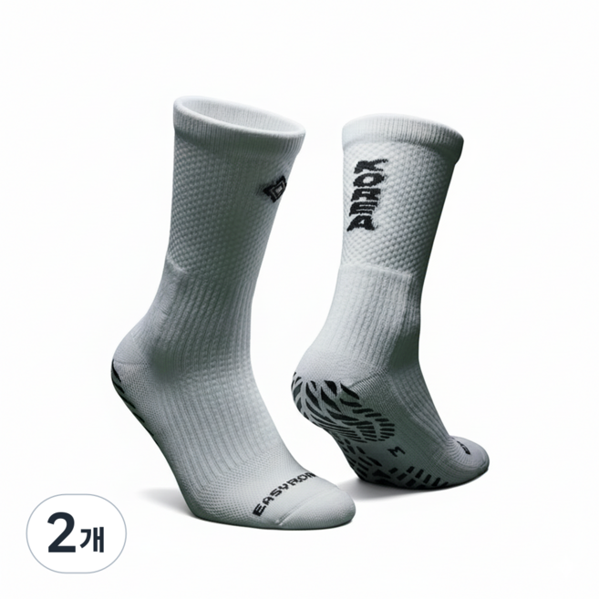 이지로치 논슬립 양말 축구 풋살 국가대표 하프삭스, 2개, 레전드 테이핑 국대 KOREA