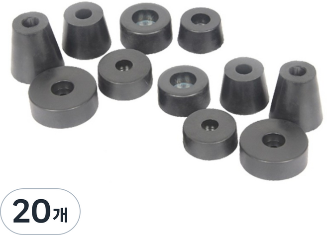 고무다리 높이조절 고무발 WILDS, 8번너비38mmx높이40mm, 20개