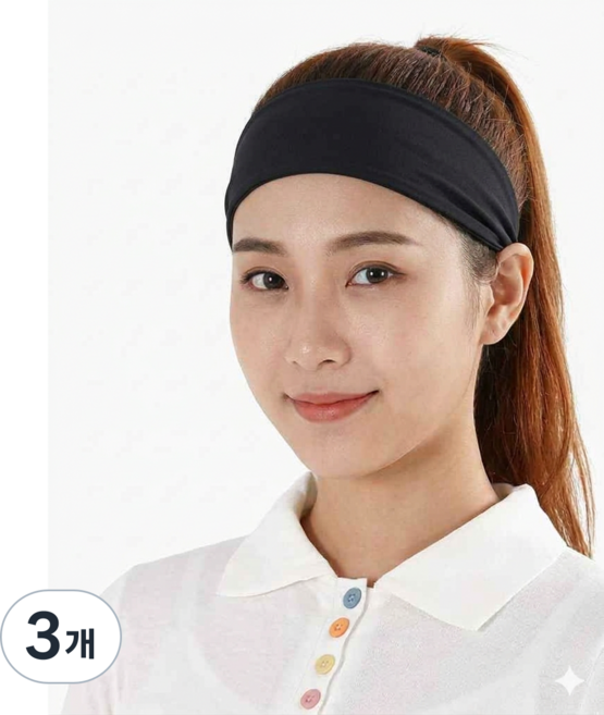 스포츠 헤어밴드 러닝헤어밴드, 3개