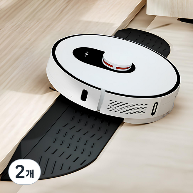 블리버킷 더 넓어진 로봇청소기 문턱 경사대, 블랙, 2개