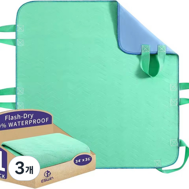 반센트 방수 매트 포대기 이동 이송 들것 노인 와상 환자 장애인 자세 변환 용구 용품, 3개