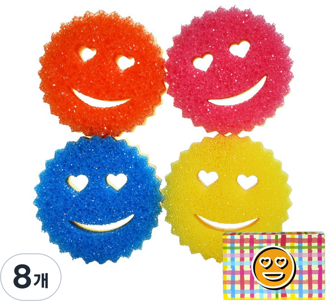 엠플리 스마일 수세미, 8개, 1세트