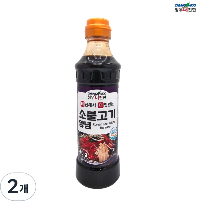 청우 더진한 소불고기양념, 2개, 510g