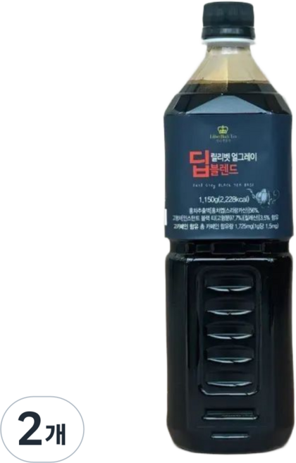 릴리벳 얼그레이 딥블렌드 홍차 밀크티 딥베이스, 1.15kg, 2개