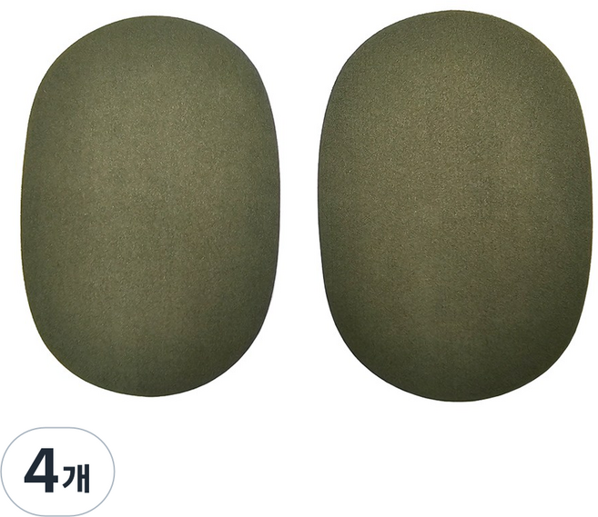 스웨이드 패치 의류 수선패치 세무 와펜 포인트용 무릎패치 팔꿈치 13컬러, 카키(1장), 4개