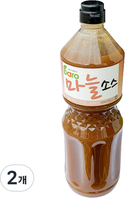새마원 바로 마늘소스 갈릭소스 마늘 훈제오리고기 족발 치킨 보쌈 딥소스, 2개, 2.2kg