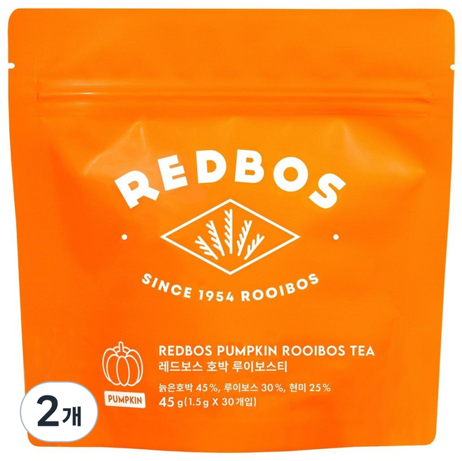 레드보스 호박 루이보스티 최상위 등급 작은티백, 1.5g, 30개입, 2개