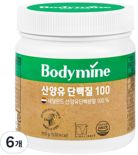 바디마인 산양유 단백질, 150g, 6개