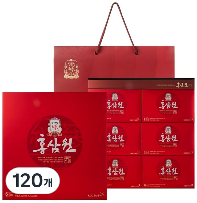 정관장 홍삼원 선물세트 / 쇼핑백 포함, 70ml, 120개