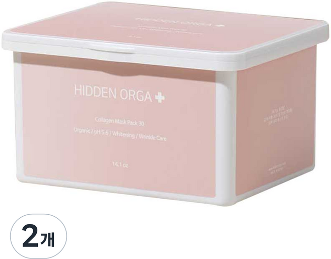 히든올가 1일 뽑아쓰는 콜라겐 마스크팩 임산부 남자 얼굴팩 수분진정, 2개, 1개입