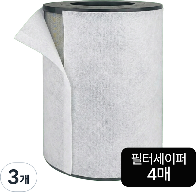 필터모아 샤오미 미에어 1 3 4 프로 공기청정기 필터 세이퍼 4매입, 3개, 필터세이퍼 4매