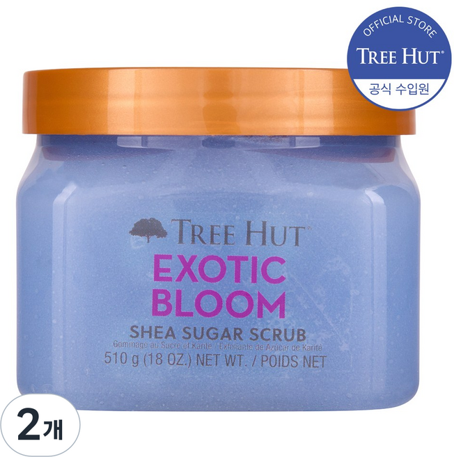 트리헛 시어 슈가 바디스크럽 엑소틱블룸 향, 510g, 2개