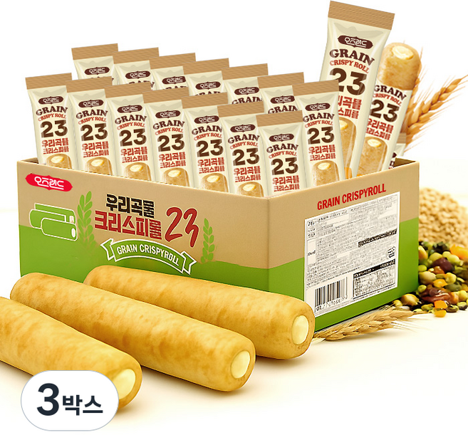 국내산 우리곡물 23곡 크리스피롤, 660g, 3박스