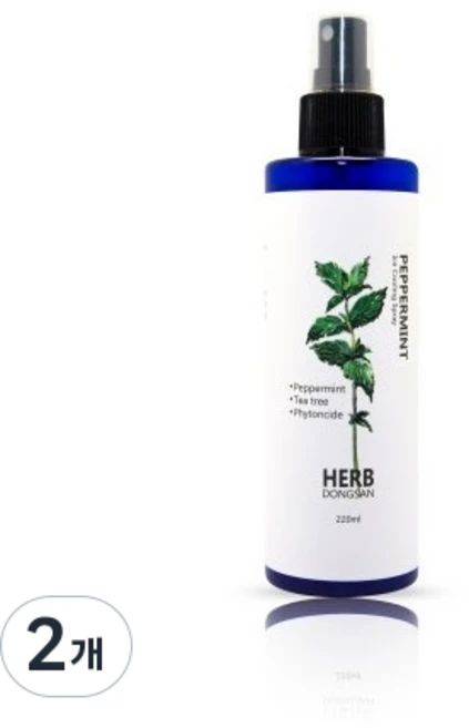 허브동산 아이스 쿨링 스프레이, 2개, 220ml - 쿠팡