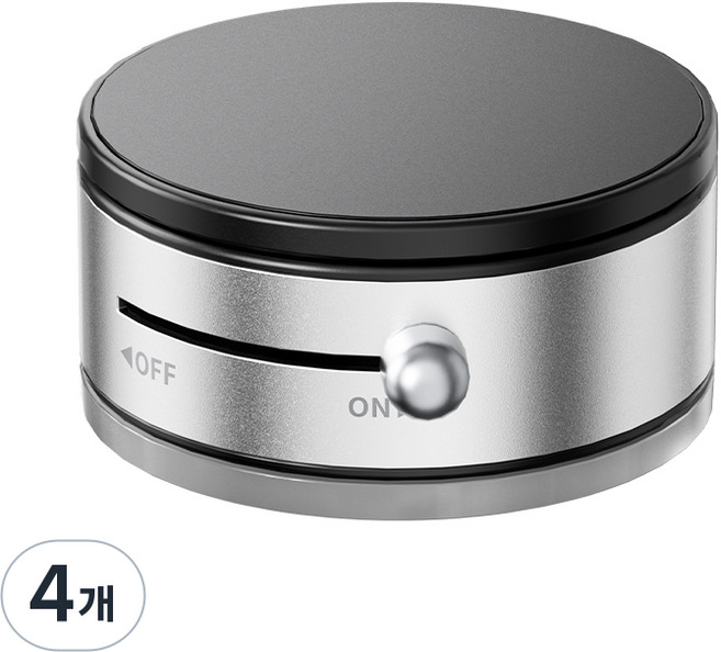 MH 금속 흡입판 이중 흡착 소재 초소형 진공 자석 핸드폰 거치, 4개, 실버