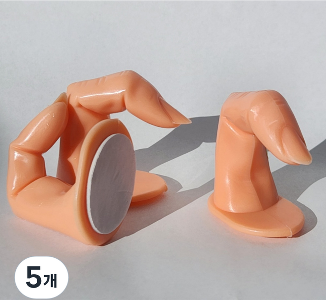 [L'APOGIER(라포지에)] 네일아트 연습용 실습용 손가락 모형, 5개, 살구색