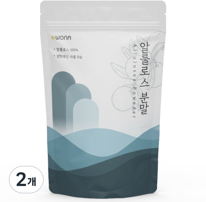 원아 저설탕 100% 알룰로스분말, 1kg, 2개