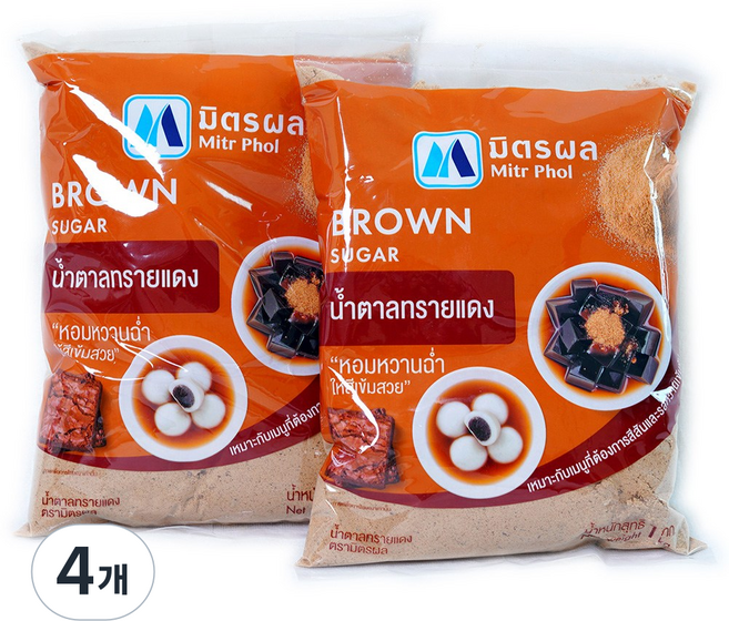 비정제원당 마스코바도, 4개, 1kg
