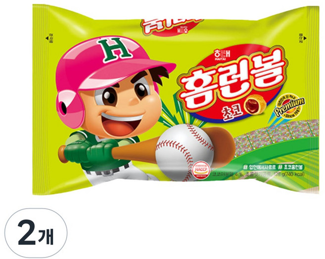 해태제과 홈런볼 초코, 128g, 2개