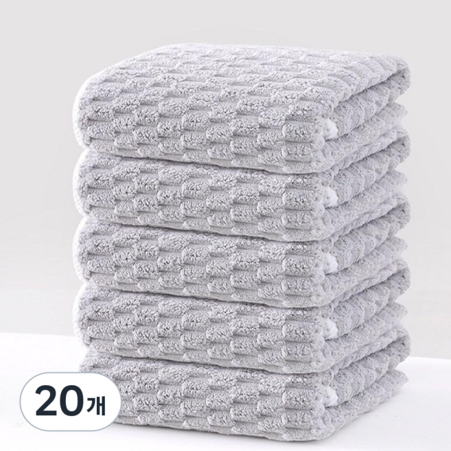 ahomeone 프리미엄 호텔수건 부드러운 속건 수건, 20개, 그레이