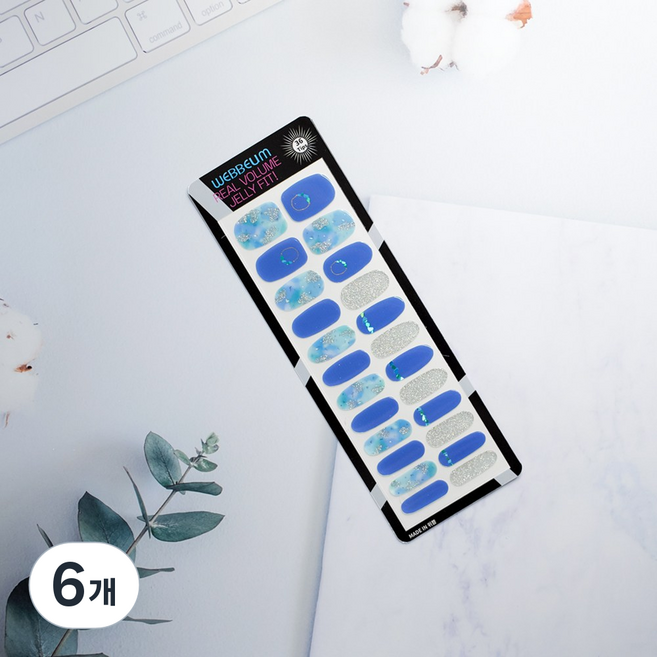 위쁨 네일스티커 네일팁 젤네일스티커, 6개, WEN060
