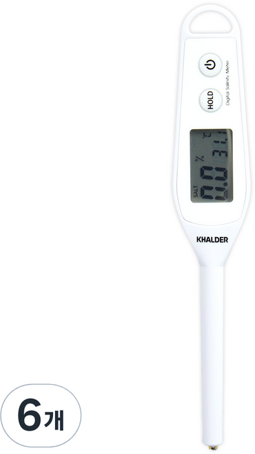 칼더 디지털 염도계 염도측정기 가정 식당 업소, 6개