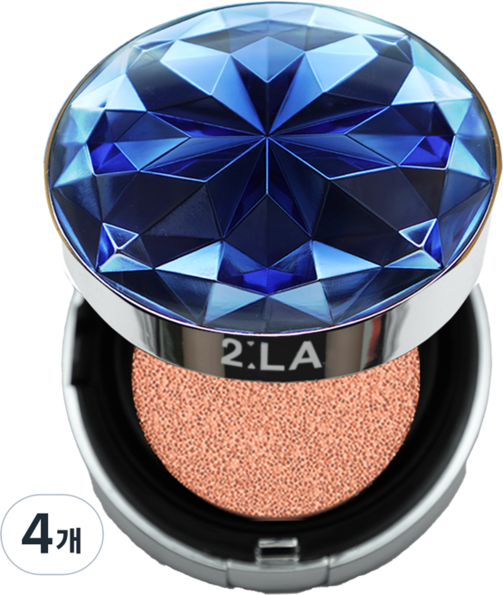 [면세점 브랜드] 투라 토닝 블랙 쿠션 팩트, 블루 21호, 4개