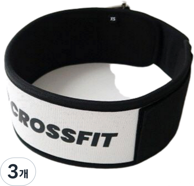 와인드업 크로스핏 리프팅 벨트 벨크로 역도 허리 보호대, 화이트, 3개
