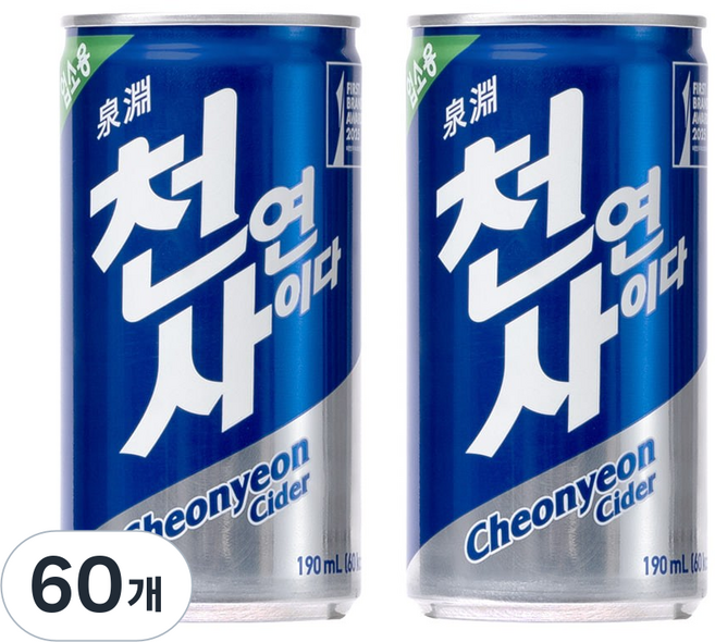 천연사이다, 190ml, 60개
