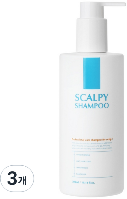 온라인전용 제노덤 스칼피샴푸 Scalphy 지루성두피 탈모완화, 3개, 300ml