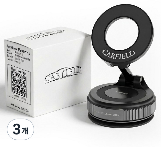카필드 차량용 흡착식 맥세이프 휴대폰거치대, 정품 카필드 블랙, 3개
