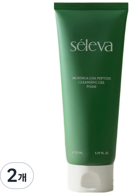 셀레바 무자극 여드름 클렌징젤 피지 중증도+7가지 개선 임상 확인 피부과 민감 피부 수분 저자극 모링가 폼클렌징, 2개, 150ml