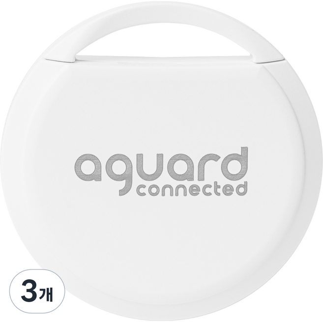 아가드커넥티드 애플인증 미아방지 스마트태그 소형 위치추적기 분실방지, 3개, 화이트 (IOS)