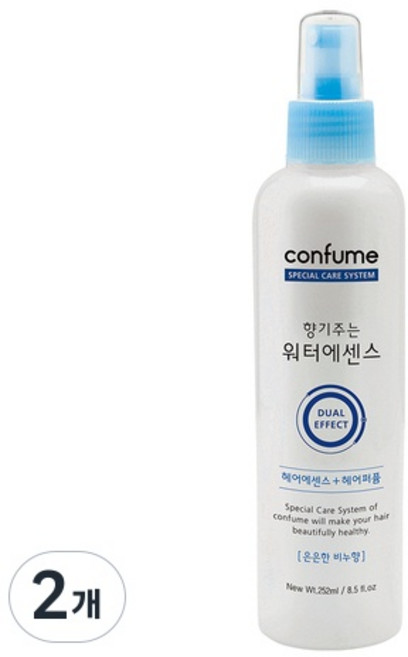 과일나라 컨퓸 향기주는 워터 헤어 에센스 은은한 비누향, 252ml, 2개