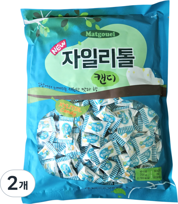 맛고을 뉴 자일리톨캔디 로켓그로스, 2개, 700g
