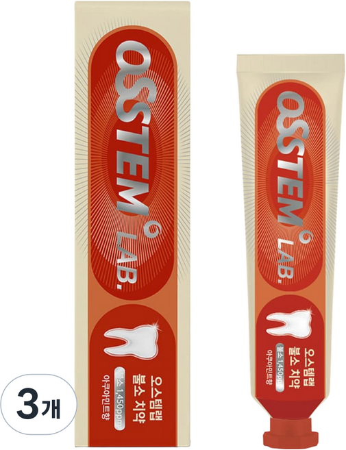 오스템 불소치약 1450ppm 40g 아쿠아민트향 충치균 억제 불소치약 충치예방 치약, 3개