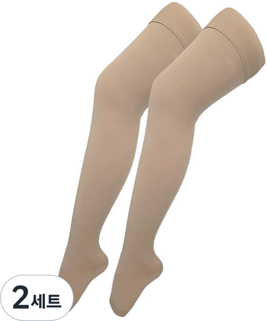 메디지아 의료용 허벅지 발트임 압박스타킹 압박밴드 스킨, 2세트, 허벅지형