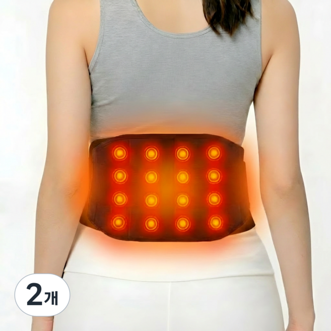 로어백 토르마린 허리보호대 허리복대 자가발열, 2개