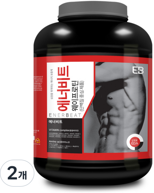 웨이테크 에너비트 웨이프로틴 WPC 고함량 단백질보충제 / 프로틴 쉐이크 파우더, 2개, 2kg