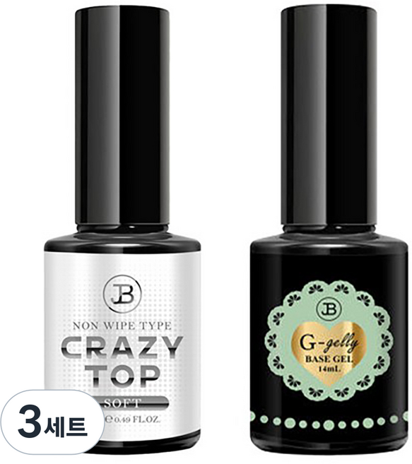그라시아 지젤리베이스_14ml + 소프트탑젤_14ml _1세트, 지젤리베이스 14ml+소프트 탑젤 14ml, 3세트