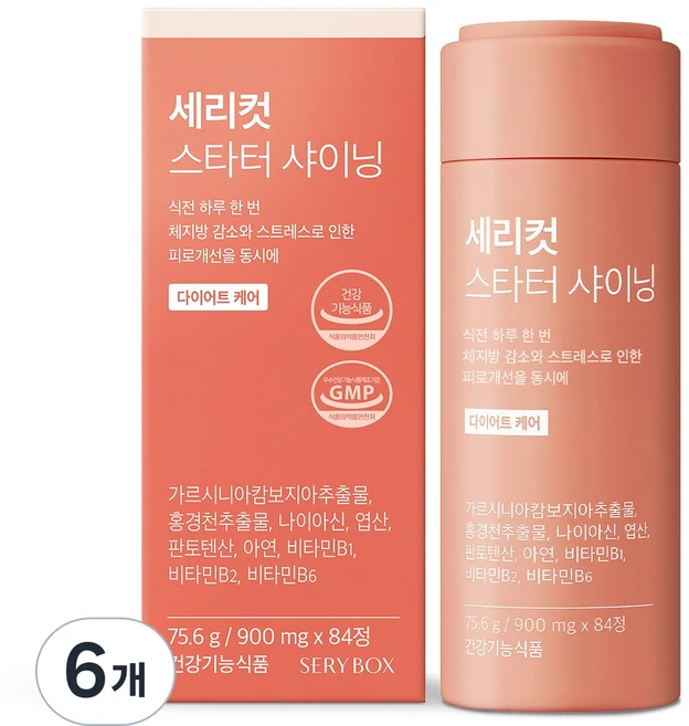 세리박스 세리컷 스타터 샤이닝 84정, 6개 - 쿠팡