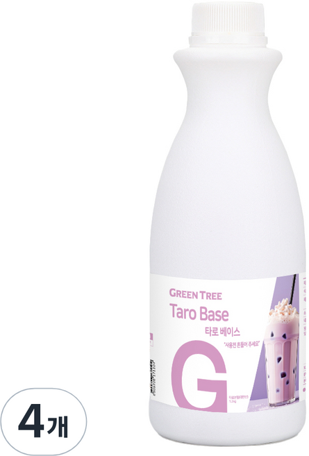 그린트리 타로 밀크티베이스, 4개, 1개입, 1.2kg, 1.2kg