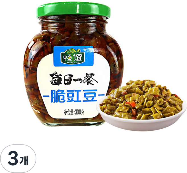 (배터짐)매일한끼 반찬 취짱두 짜차이 줄콩 밥반찬, 300g, 3개