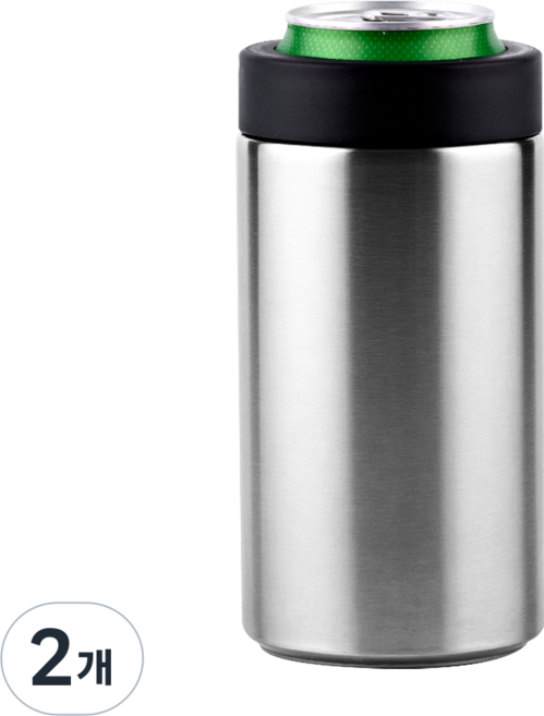 빈아미고 아이스리스 소주 맥주 쿨러 500, 클래식 블랙, 2개