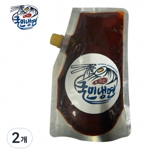 국민냉면양념장, 2개, 500g
