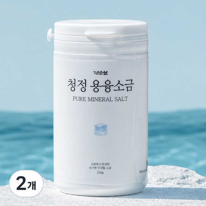 담소원 청정 미네랄 용융소금 1000도 고순도 국산 구운소금, 2개, 250g