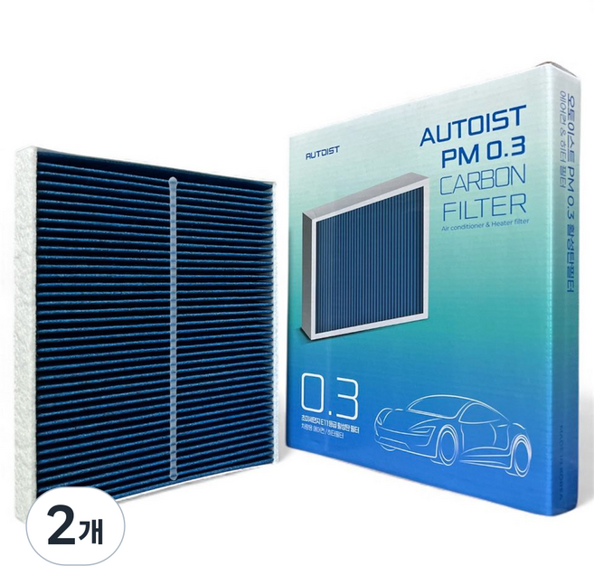 오토이스트 PM0.3 포터2 활성탄 에어컨필터, 2개, H11