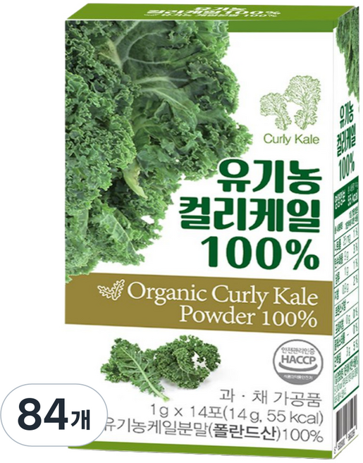 홈쇼핑 유기농 폴란드 곱슬케일 컬리케일100% 닥터에이드, 1g, 84개