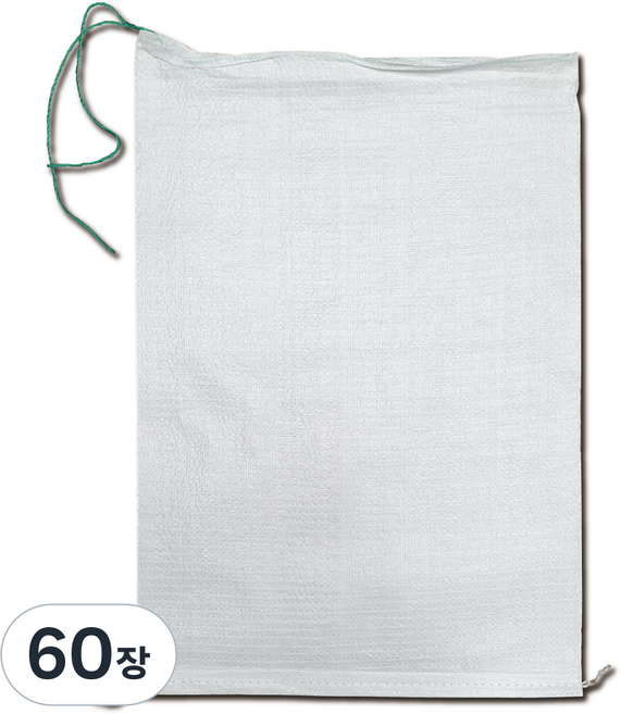 마대자루 쌀포대 자루 A급 10kg, 60장, 화이트