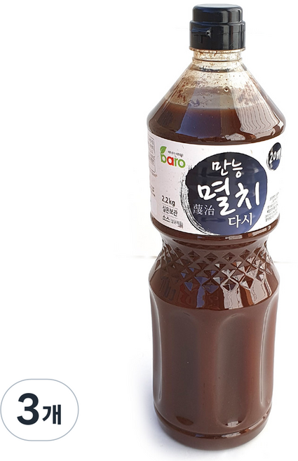 바로 멸치육수 다시 2.1kg 20배희석 잔치국수육수, 2.2kg, 3개